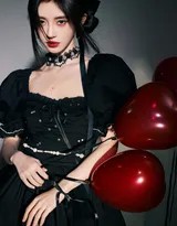 鞠婧祎置身于一片深色幕布前，仅有一束顶光打下，她双臂微张，姿态舒展，仿佛正在施展某种静谧而强大的魔法，气场全开